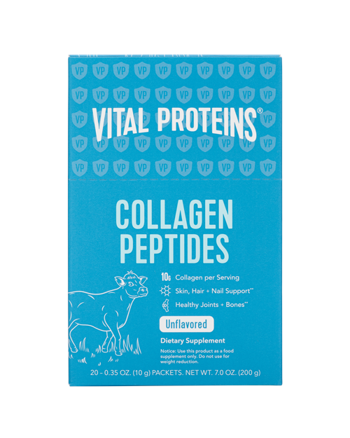 Collagen Peptides Stick Pack Box 20 Servings Vital Proteins - Nutrigeek