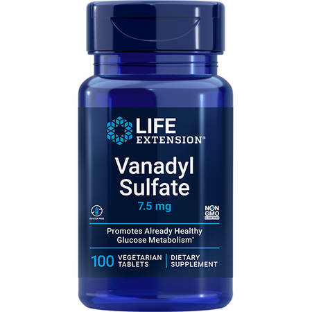 Vanadyl Sulfate 7.5 mg 100 tablets Life Extension - Nutrigeek