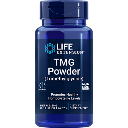 TMG Powder (Trimethylglycine) 50 grams Life Extension - Nutrigeek