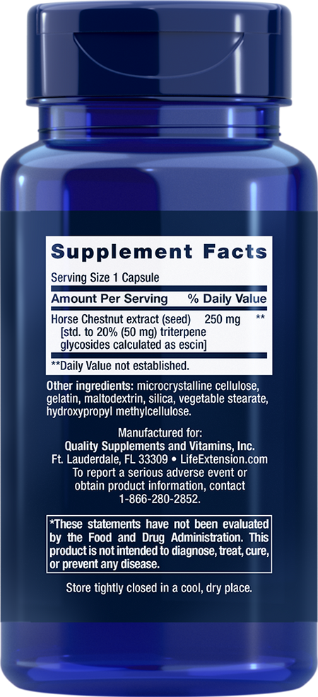 Venotone Standardized Horse Chestnut 60 capsules Life Extension - Nutrigeek