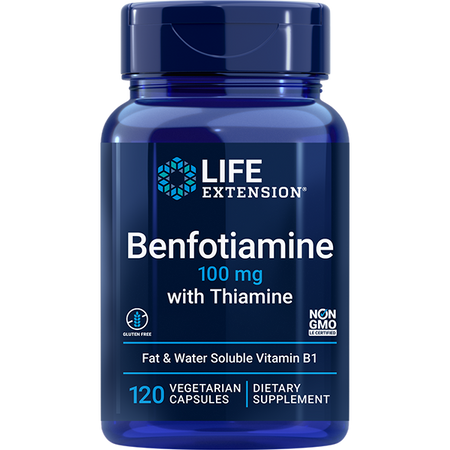 Benfotiamine 100 mg with Thiamine 120 capsules Life Extension - Nutrigeek