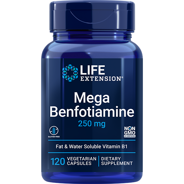 Mega Benfotiamine 250 mg 120 capsules Life Extension - Nutrigeek