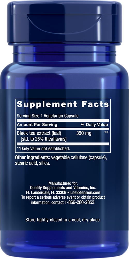 Theaflavin Standardized Extract 30 capsules Life Extension - Nutrigeek
