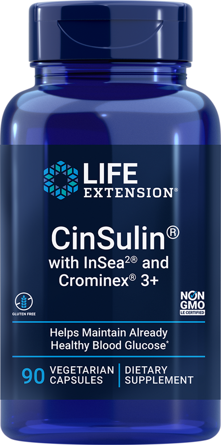 CinSulin® with InSea2® and Crominex® 3+ 90 capsules Life Extension - Nutrigeek
