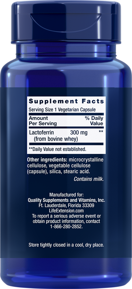 Lactoferrin Caps 60 capsules Life Extension - Nutrigeek