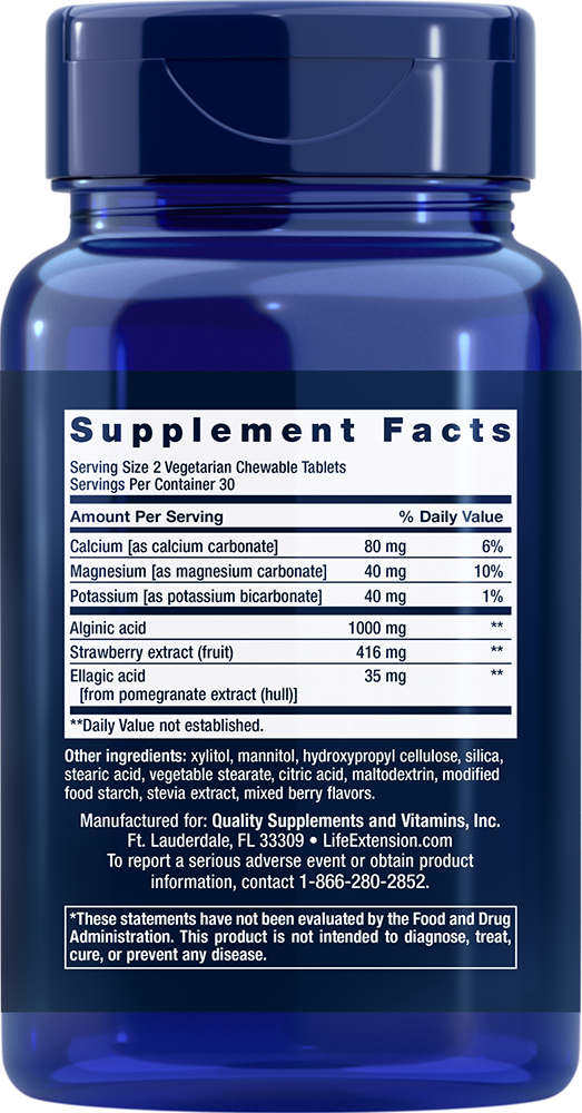 Esophageal Guardian (Berry) 60 chewable tablets Life Extension - Nutrigeek
