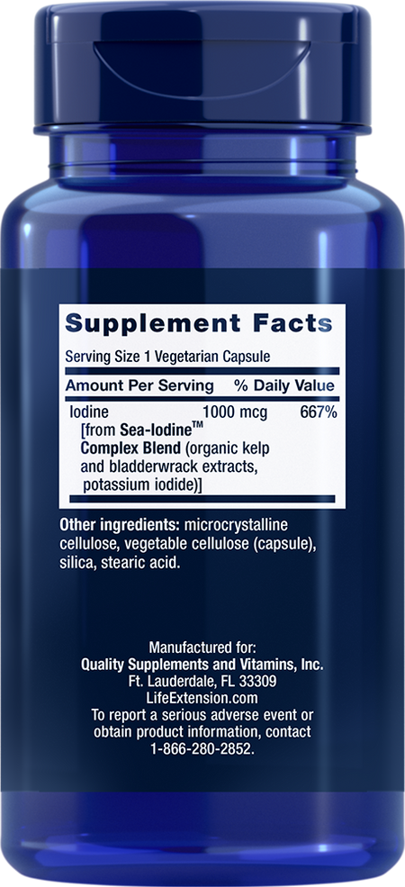 Sea-Iodine™ 1000 mcg 60 capsules Life Extension - Nutrigeek