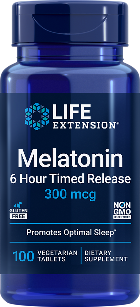 Melatonin 6 Hour Timed Release Life Extension - Nutrigeek