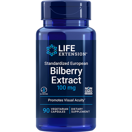 Standardized European Bilberry Extract 100 mg 90 capsules Life Extension - Nutrigeek