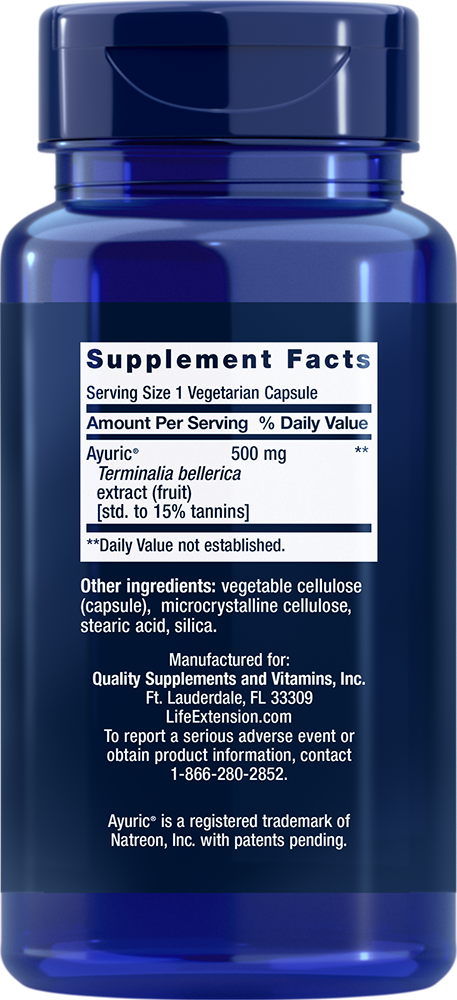Uric Acid Control 60 capsules Life Extension - Nutrigeek