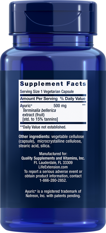 Uric Acid Control 60 capsules Life Extension - Nutrigeek