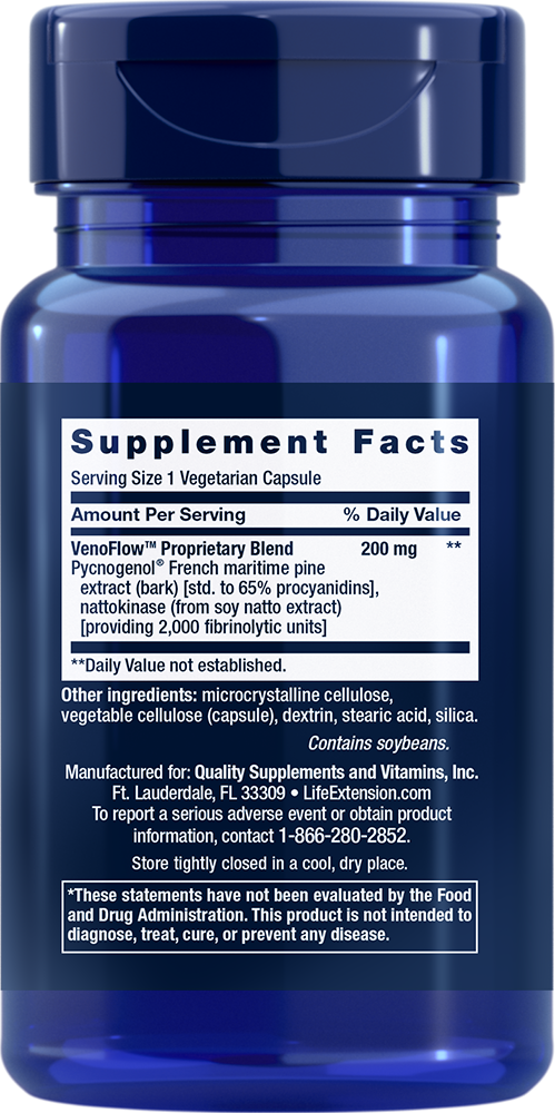 VenoFlow™ 30 capsules Life Extension - Nutrigeek