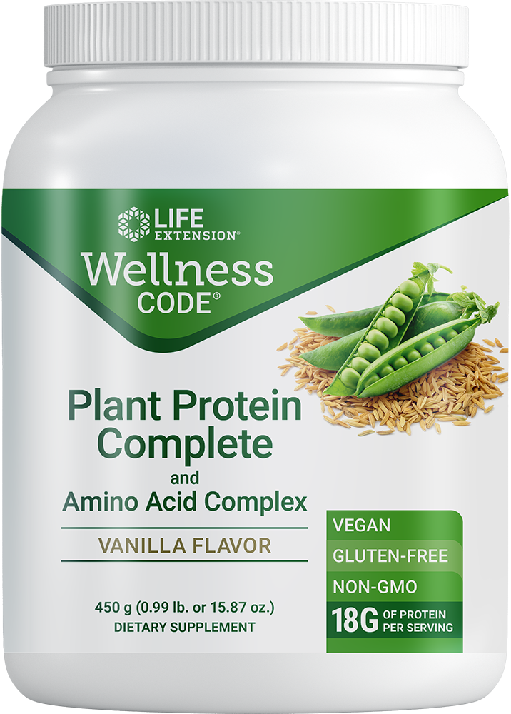 Wellness Code® Plant Protein Complete & Amino Acid Complex (Vanilla) 450 grams Life Extension - Nutrigeek