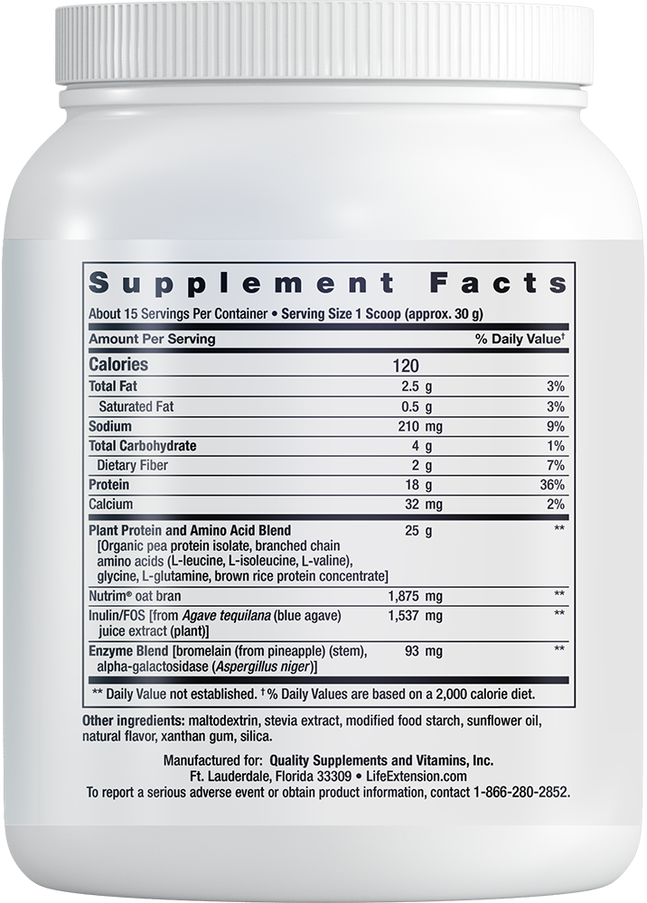 Wellness Code® Plant Protein Complete & Amino Acid Complex (Vanilla) 450 grams Life Extension - Nutrigeek