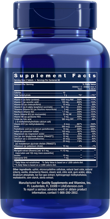 Children's Formula Life Extension Mix™ 120 chewable tablets Life Extension - Nutrigeek