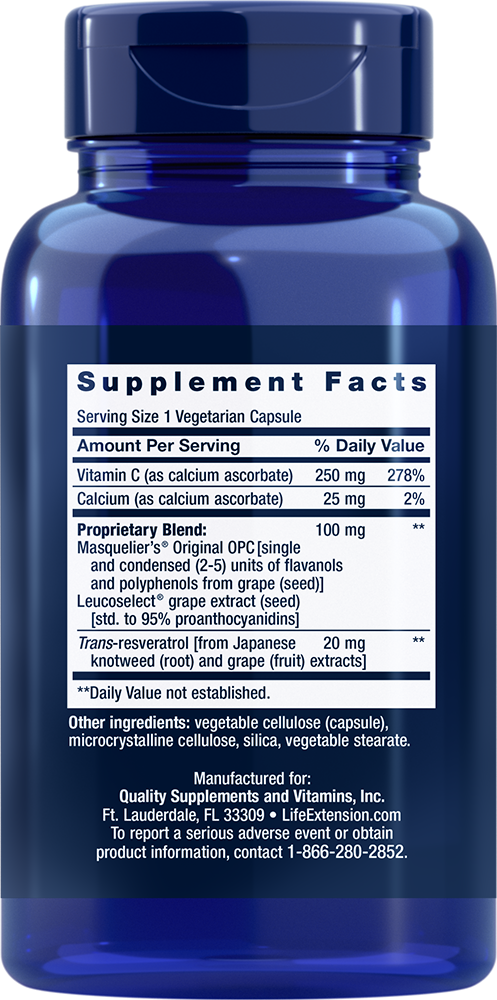 Grapeseed Extract 60 capsules Life Extension - Nutrigeek