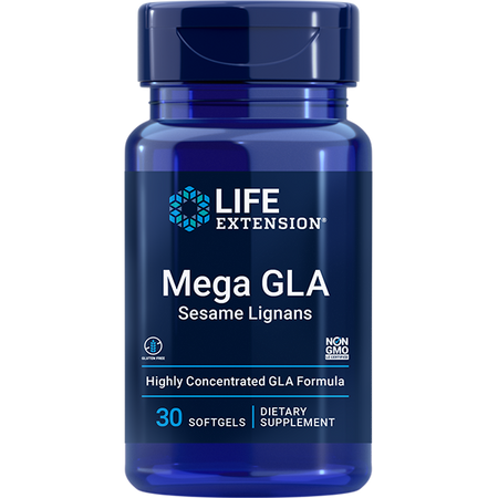 Mega GLA Sesame Lignans 30 softgels Life Extension - Nutrigeek