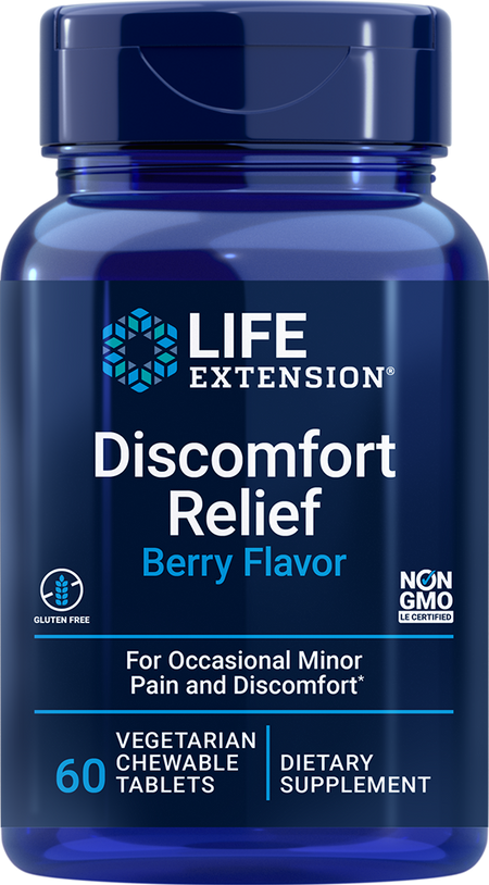 Discomfort Relief (Berry Flavor) 60 chewable tablets Life Extension - Nutrigeek