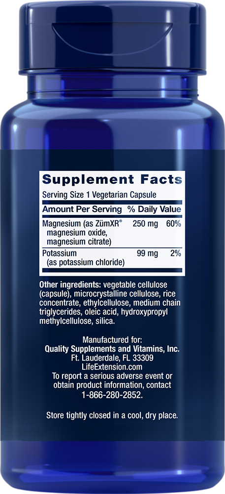 Potassium with Extend-Release Magnesium 60 capsules Life Extension - Nutrigeek