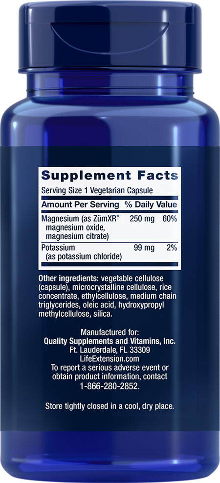 Potassium with Extend-Release Magnesium 60 capsules Life Extension - Nutrigeek