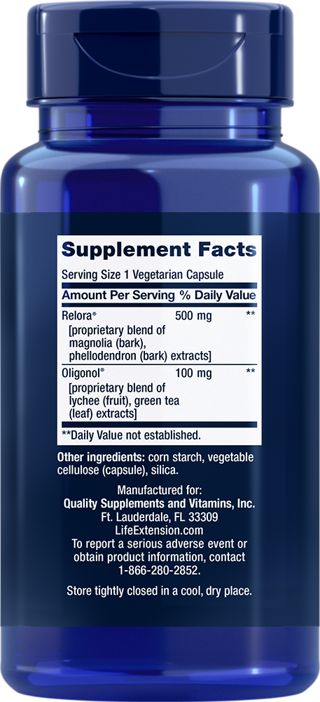 Cortisol-Stress Balance 30 capsules Life Extension - Nutrigeek