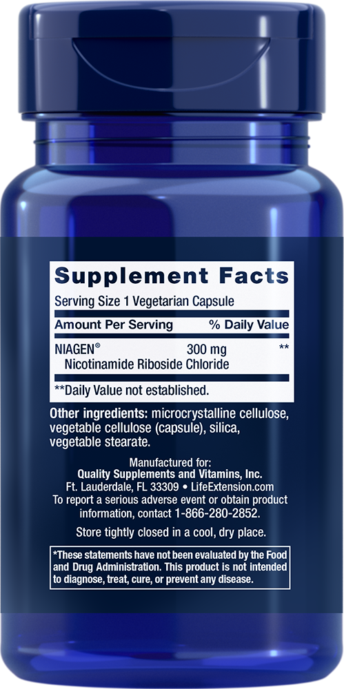 NAD+ Cell Regenerator™ 300 mg 30 capsules Life Extension - Nutrigeek