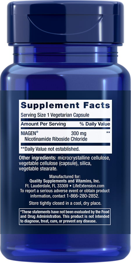 NAD+ Cell Regenerator™ 300 mg 30 capsules Life Extension - Nutrigeek