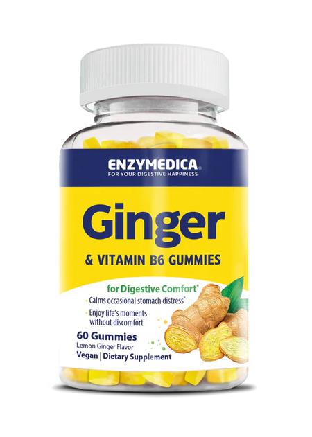 Ginger & Vitamin B6 60 gummies Enzymedica - Premium Vitamins & Supplements from Enzymedica - Just $26.99! Shop now at Nutrigeek