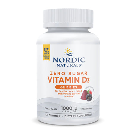 Zero Sugar Vitamin D3 1000IU 60 Gummies Nordic Naturals - Nutrigeek