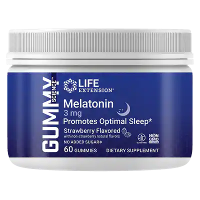 Gummy Science™ Melatonin (Strawberry) 3 mg 60 gummies Life Extension - Nutrigeek