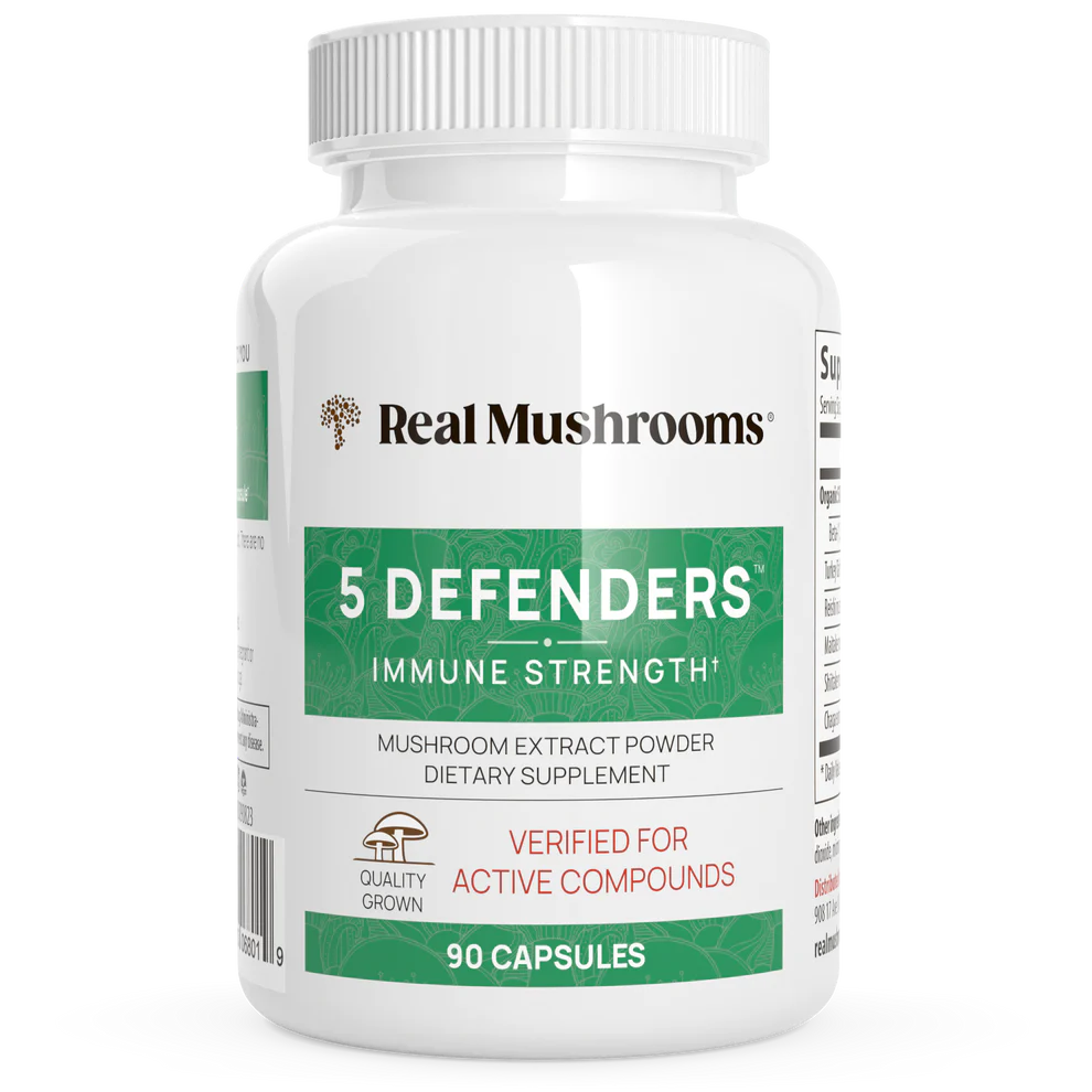 5 Defenders capsules Real Mushrooms - Premium Vitamins & Supplements from Real Mushrooms - Just $37.00! Shop now at Nutrigeek