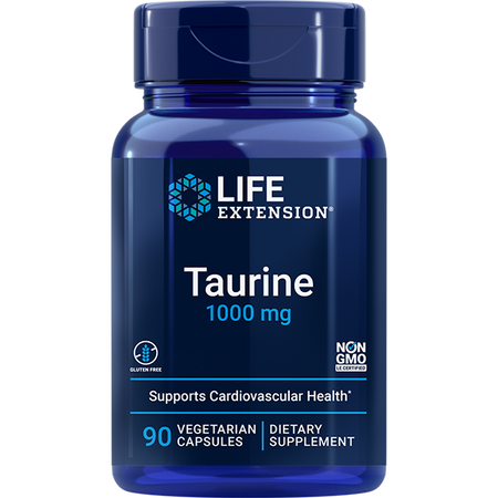 Taurine 1000 mg 90 capsules Life Extension - Premium Vitamins & Supplements from Life Extension - Just $9.99! Shop now at Nutrigeek