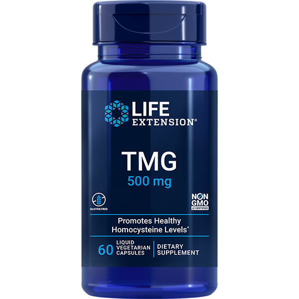 TMG 500mg 60 capsules Life Extension - Premium Vitamins & Supplements from Life Extension - Just $9.99! Shop now at Nutrigeek