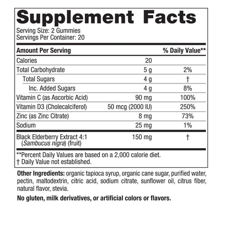 Nordic Immune® Elderberry 40 Gummies Nordic Naturals - Nutrigeek