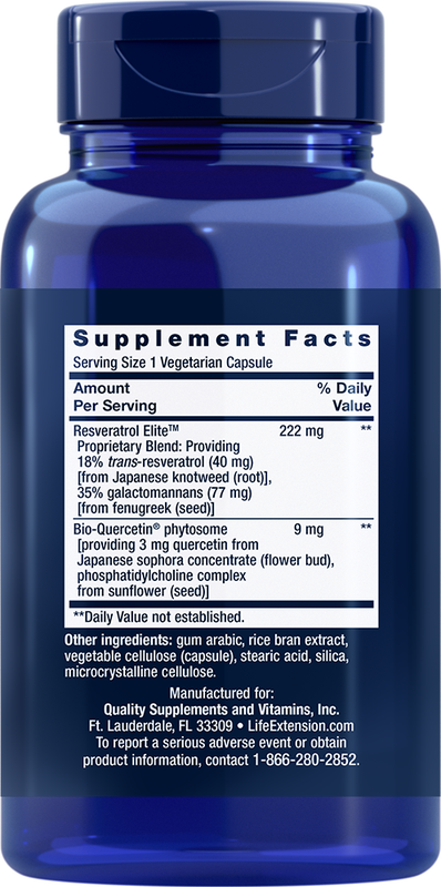 Optimized Resveratrol Elite™ 60 capsules Life Extension - Premium Vitamins & Supplements from Life Extension - Just $26.99! Shop now at Nutrigeek
