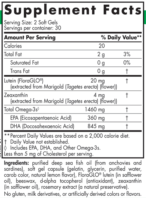 ProDHA Eye 60 Softgels Nordic Naturals - Nutrigeek