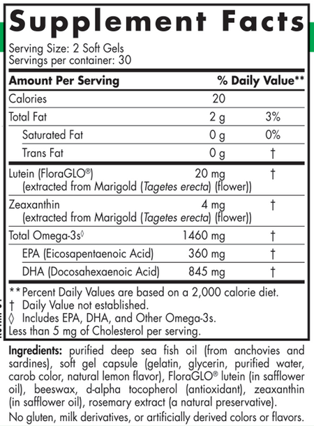 ProDHA Eye 60 Softgels Nordic Naturals - Nutrigeek
