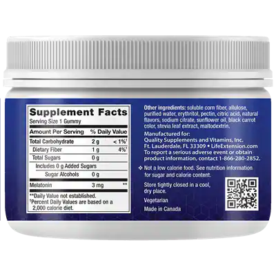 Gummy Science™ Melatonin (Strawberry) 3 mg 60 gummies Life Extension - Nutrigeek