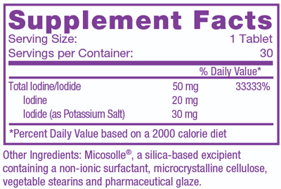 Iodoral® IOD-50 30 tablets Optimox - Nutrigeek