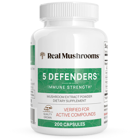 5 Defenders capsules Real Mushrooms - Premium Vitamins & Supplements from Real Mushrooms - Just $37.00! Shop now at Nutrigeek