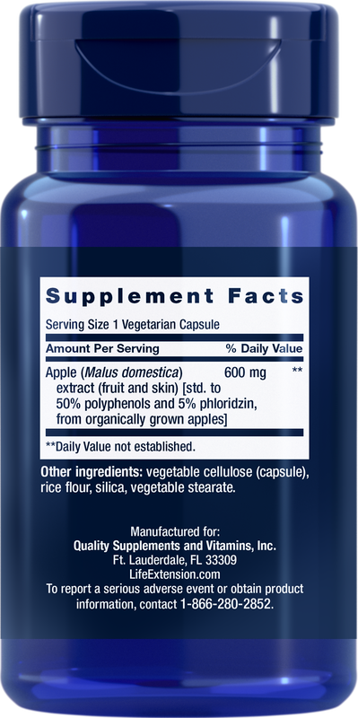 AppleWise 600 mg, 30 capsules Life Extension - Premium Vitamins & Supplements from Life Extension - Just $16.99! Shop now at Nutrigeek