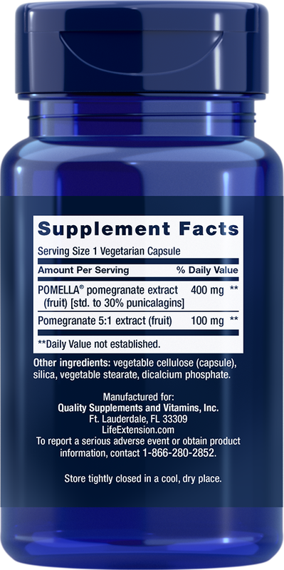Pomegranate Fruit Extract 30 capsules Life Extension - Premium Vitamins & Supplements from Life Extension - Just $15.99! Shop now at Nutrigeek
