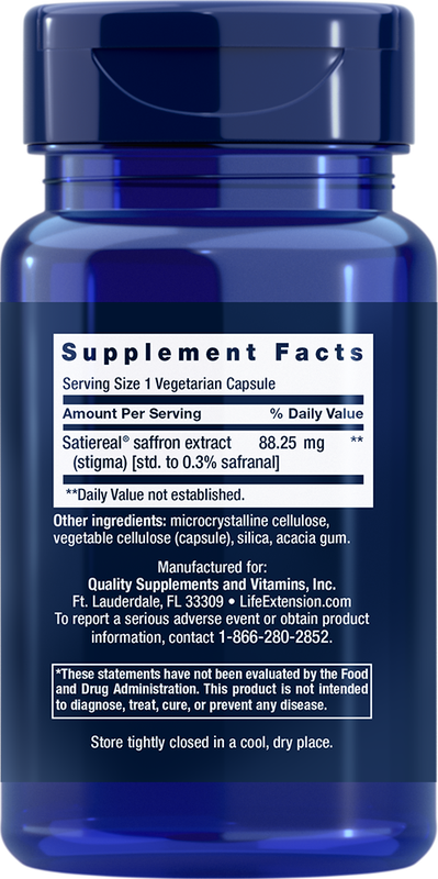 Optimized Saffron 60 capsules Life Extension - Premium Vitamins & Supplements from Life Extension - Just $27.99! Shop now at Nutrigeek