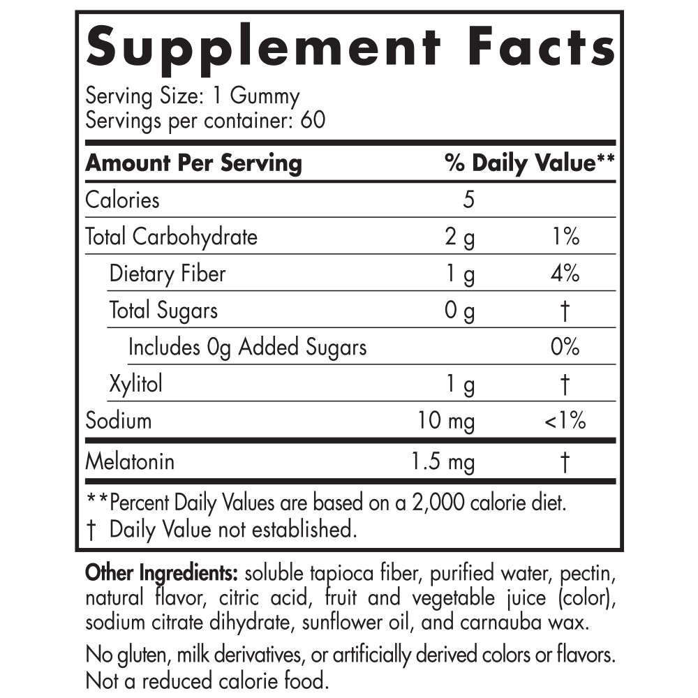 Zero Sugar Melatonin 60 Gummies Nordic Naturals - Nutrigeek