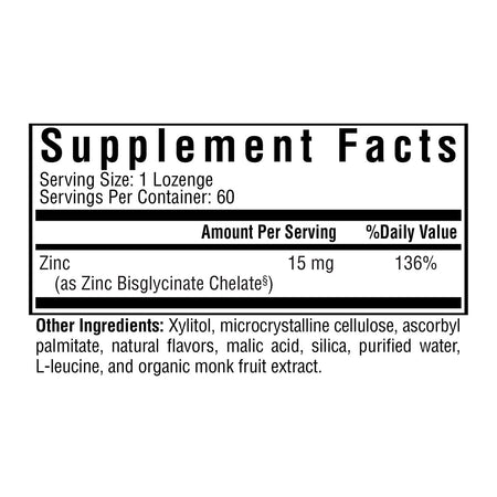 Zinc 60 Lozenges Seeking Health - Premium Vitamins & Supplements from Seeking Health - Just $14.99! Shop now at Nutrigeek