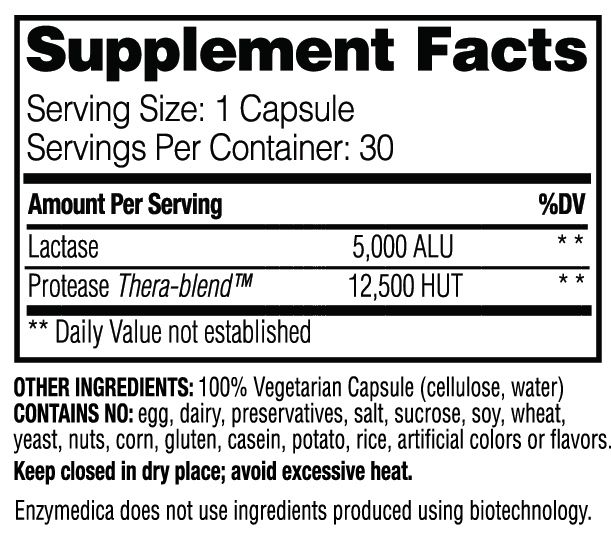 DairyAssist™ 30 capsules Enzymedica - Premium Vitamins & Supplements from Enzymedica - Just $14.99! Shop now at Nutrigeek