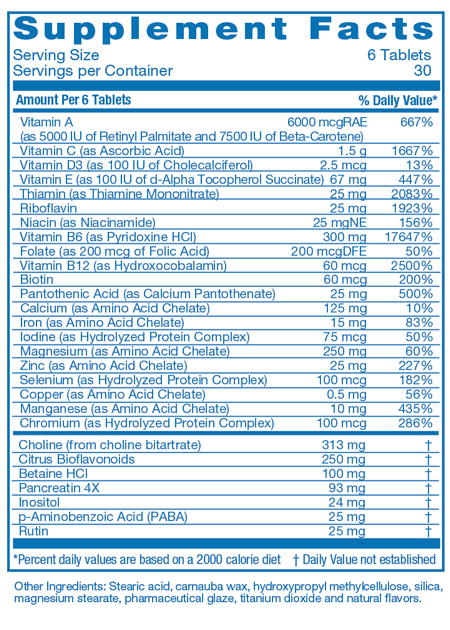 Optivite® P.M.T. 180 tablets Optimox - Nutrigeek