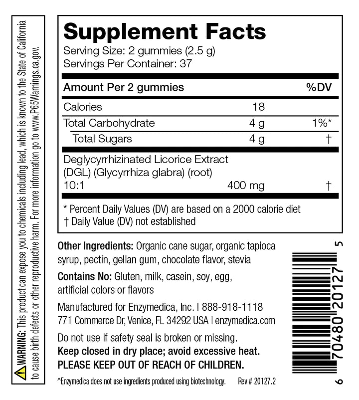 DGL 74 gummies Enzymedica - Premium Vitamins & Supplements from Enzymedica - Just $23.99! Shop now at Nutrigeek