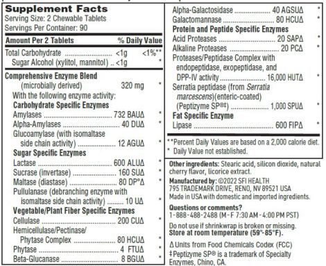 Ther-Biotic® Vital-Zymes™ (Chewables) 180 tablets Klaire Labs - Premium Vitamins & Supplements from Klair Labs - Just $39.99! Shop now at Nutrigeek