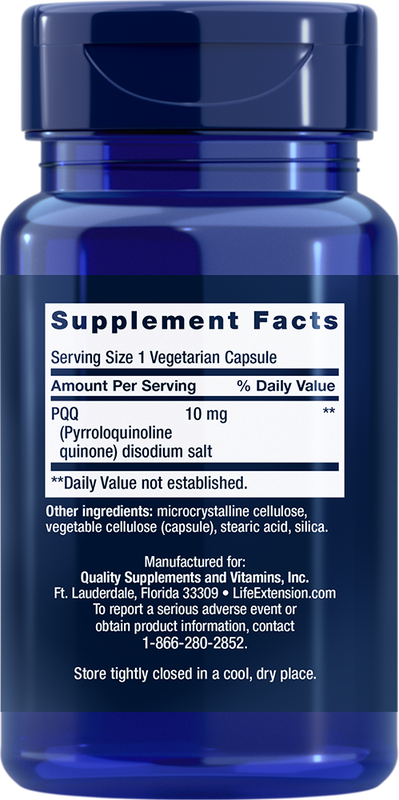 PQQ 10 mg 30 capsules Life Extension - Premium Vitamins & Supplements from Life Extension - Just $13.99! Shop now at Nutrigeek